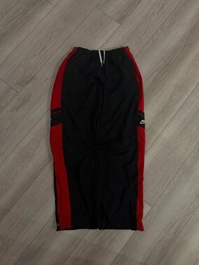 Nike Kids Black and Red Side-Panel Joggers